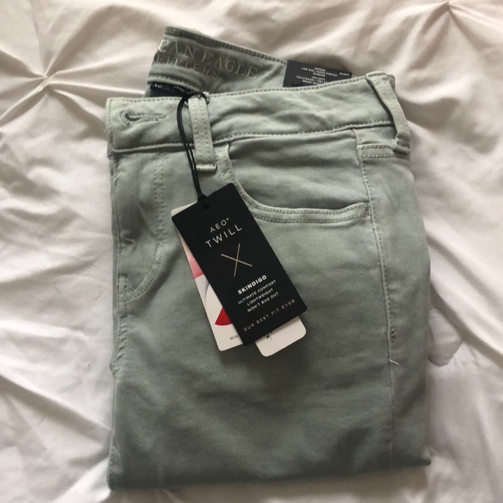 NWT American Eagle Mint Jeggings size 4